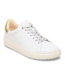 Birkenstock, Bend, Women's, Sneaker, White/Metallic Gold, Angled view