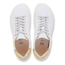 Birkenstock, Bend, Women's, Sneaker, White/Metallic Gold, Top view