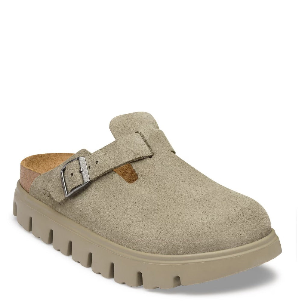 Birkenstock Boston Chunky Taupe, Narrow Fit - Shoetopia Footwear