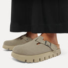 Birkenstock Boston Chunky Taupe, Narrow Fit - Shoetopia Footwear