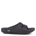 OOFOS, OOahh, Unisex, Slide Sandal, Black, Side view
