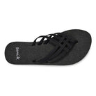 Sanuk, Yoga Sandy II, Women's, Sandal, Black, Top view