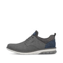 Shoetopia, Rieker, 14450-42, men’s casual lace-up shoe, grey, Left side view