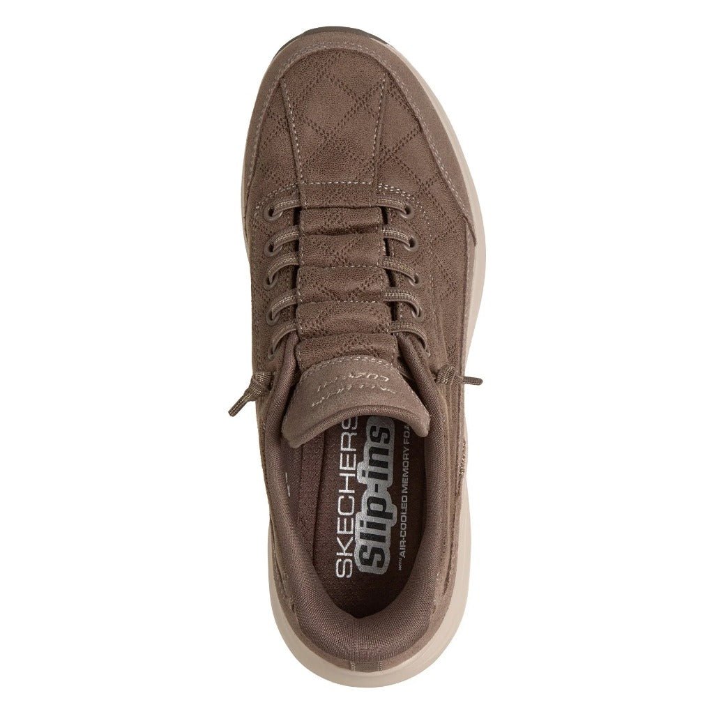 Skechers Slip-Ins Contour Foam Natural Ease Dark Taupe, Cozy Fit - Shoetopia Footwear