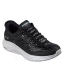 Skechers, Contour Foam Sparkling Gem, Women's, Casual Shoe, Black/Grey, Angled view