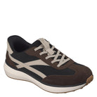 Skechers, Montecito, Women's, Slip-On Sneaker, Black/Brown, Angled view