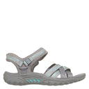 Skechers, Reggae Gentle Stroll, Women's, Sandal, Grey/Aqua, Side view