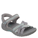 Skechers, Reggae Gentle Stroll, Women's, Sandal, Grey/Aqua, Angled view