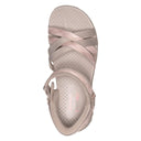 Skechers, Reggae Gentle Stroll, Women's, Sandal, Taupe/Coral, Top view