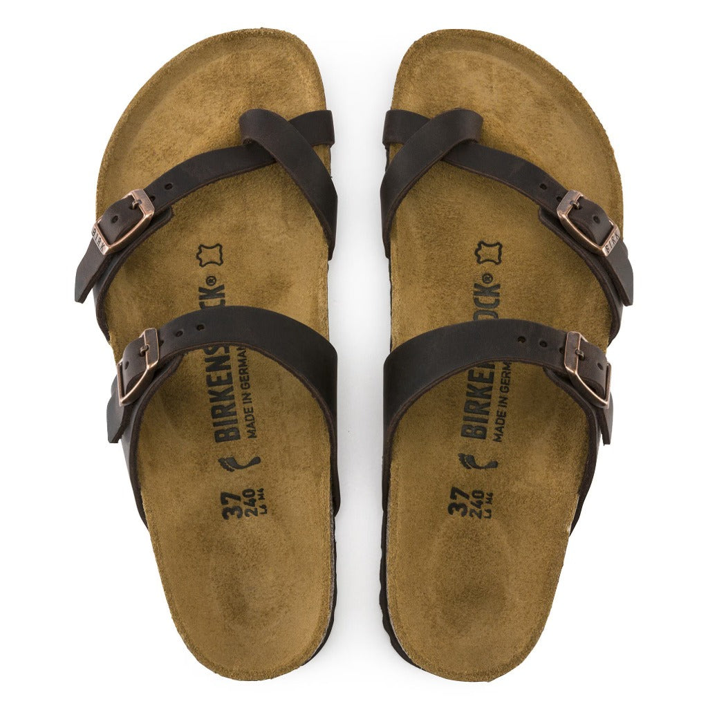 Birkenstock, Mayari Oiled Leather, Women's, Sandal, Habana, Top view