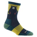 Darn Tough Women's Bear Town Micro Crew Dark Teal Lightweight Cushion Hiking Sock - Shoetopia Footwear