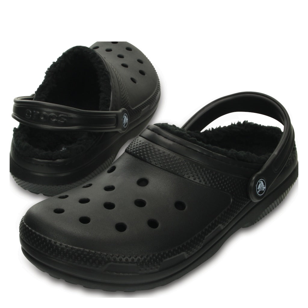 Crocs Classic Lined Clog - Black - Shoetopia Footwear