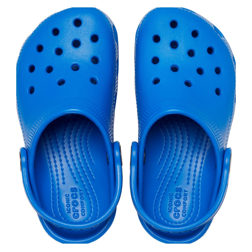 Crocs, Classic Clog, Toddler, Clog, Blue Bolt, Top view
