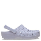 Crocs Classic Floral Cut Out Clog - Purple Moon - Shoetopia Footwear