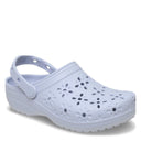 Crocs Classic Floral Cut Out Clog - Purple Moon - Shoetopia Footwear