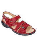 Finn Comfort, Gomera, Women's, Sandal, Red, Angled view