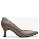 Clarks, Kataleyna Gem, Women's, Heel, Silver Metallic, Side view