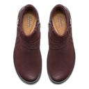 Clarks, Carleigh Angie, Women's, Ankle Boot, Merlot, Top view