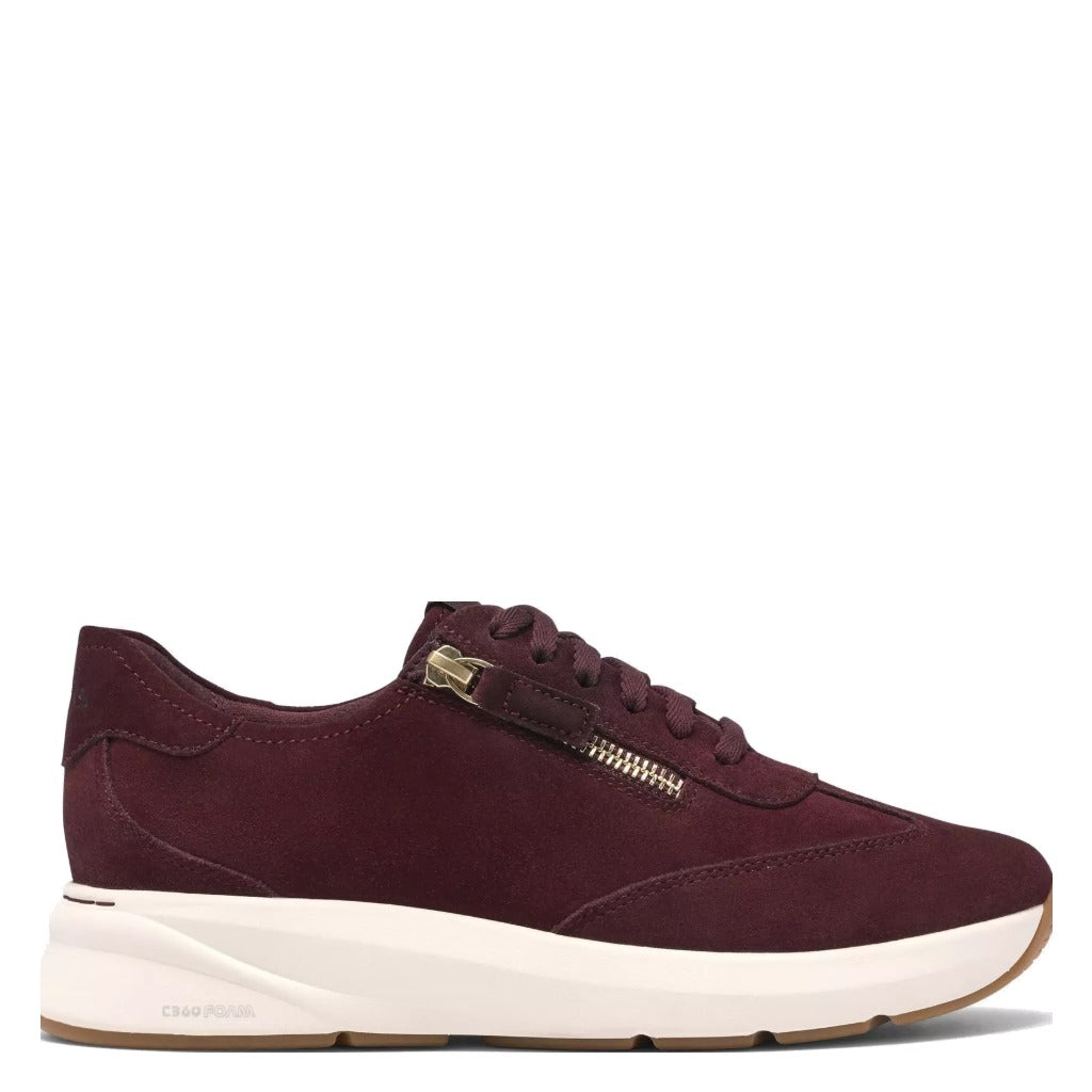 Clarks, Code R Run, Women's, Sneaker, Red, Side view