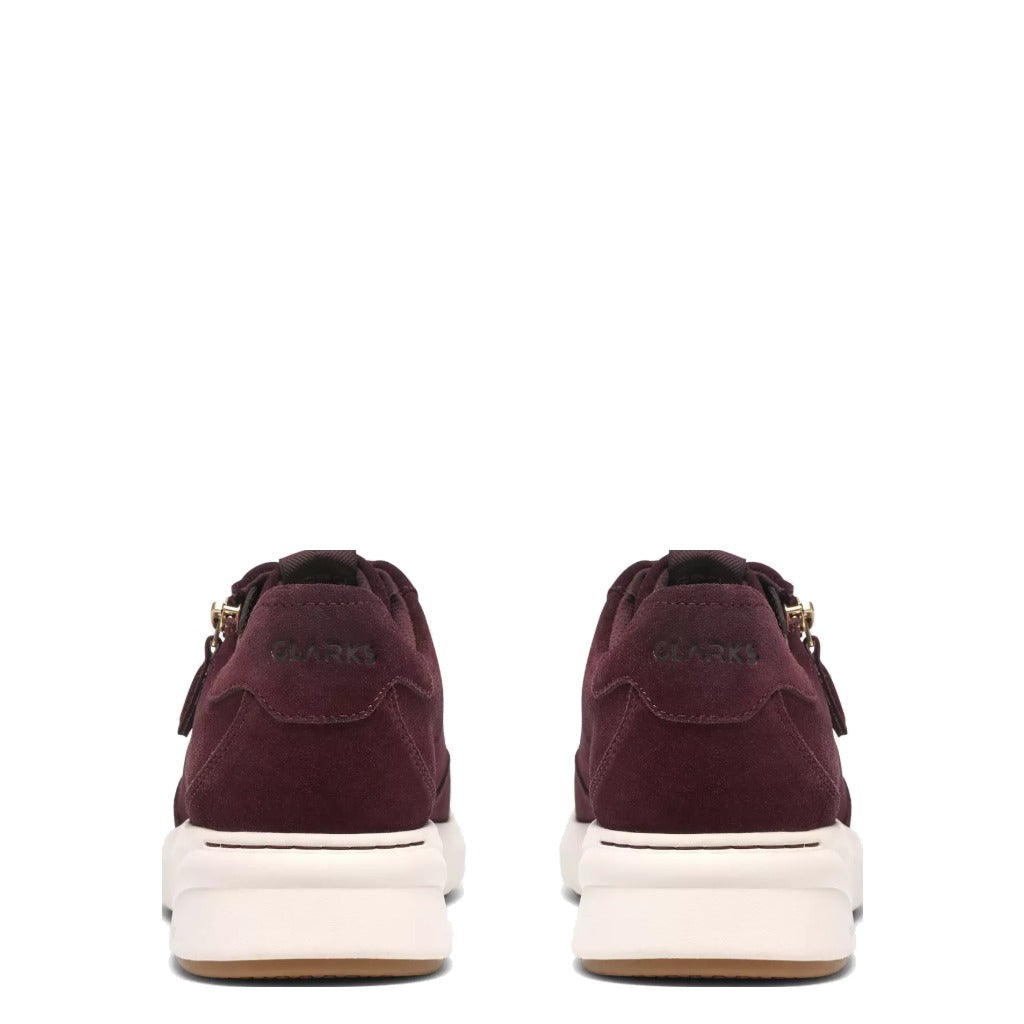 Clarks, Code R Run, Women's, Sneaker, Red, Rear view