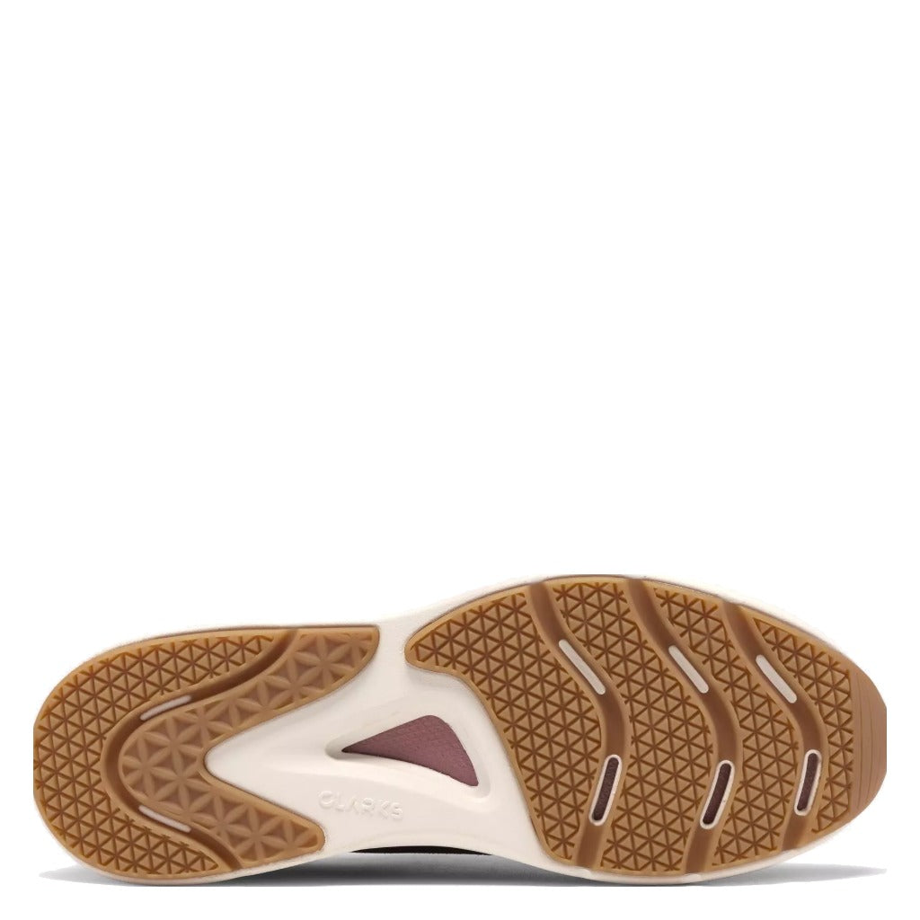 Clarks, Code R Run, Women's, Sneaker, Red, Outsole view
