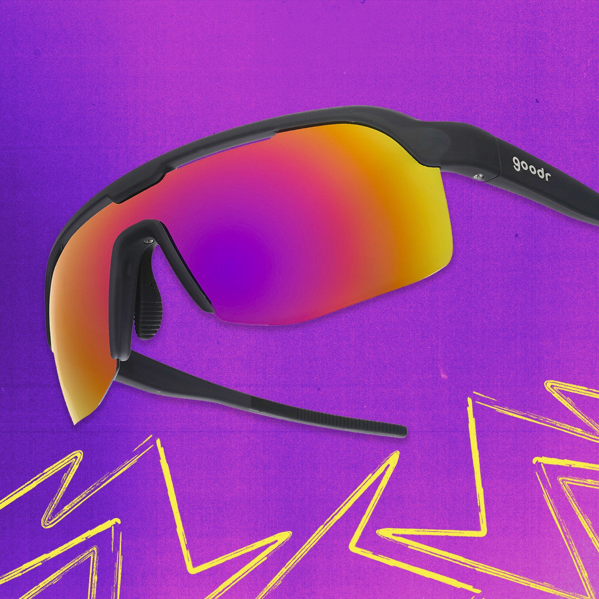Goodr, Bolt G Born for the Highlight Reel, Sunglasses, Black, Lifestyle image