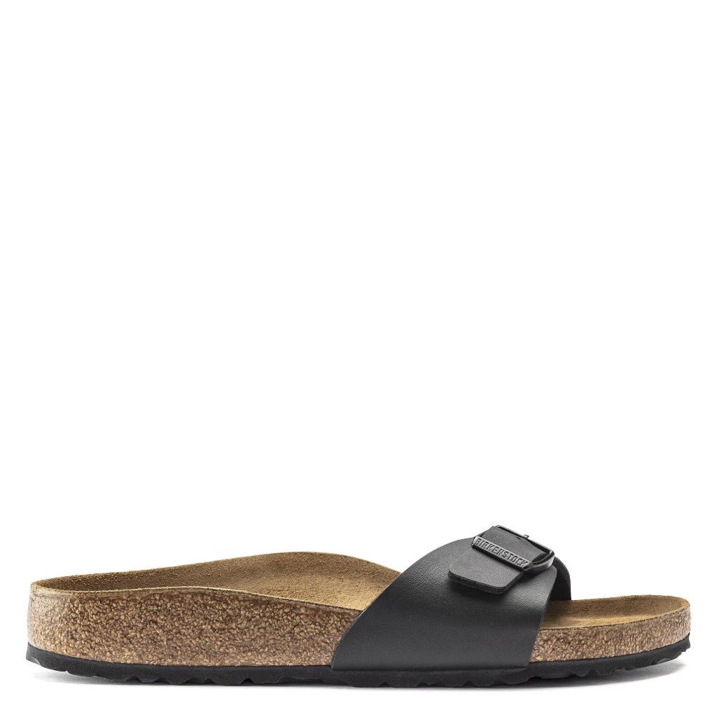 Birkenstock Madrid Birko-Flor, Black, Regular Fit - Shoetopia Footwear