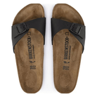 Birkenstock, Madrid Birko-Flor, Women's, Sandal, Black, Top view