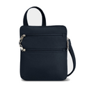 Travelon, Anti-Theft Classic Slim Double Zip Crossbody, Women's, Crossbody Bag, Midnight, Front view