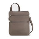 Travelon, Anti-Theft Classic Slim Double Zip Crossbody, Women's, Crossbody Bag, Hazelnut, Front view