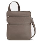 Travelon Anti-Theft Classic Slim Double Zip Crossbody - Hazelnut - Shoetopia Footwear