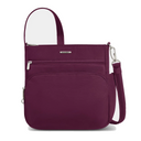 Travelon, Anti-Theft Classic North/South Crossbody, Women's, Crossbody Bag, Burgundy, Front view