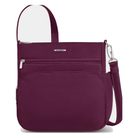 Travelon Anti-Theft Classic North/South Crossbody - Burgundy - Shoetopia Footwear