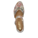Shoetopia, Rieker, 43753, women’s casual shoe, pink floral, Top view
