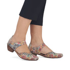Rieker, 43753, Women's, Sandal, Pink Floral, Lifestyle image