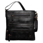 La Diva, 43916, Crossbody Bag, Black, Front view