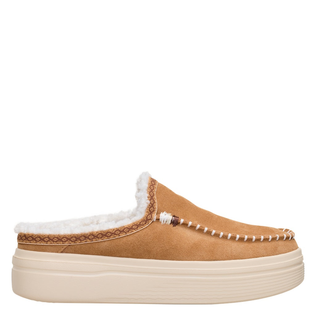 Hey Dude, Austin Lift Cozy Stich, Women's, Casual Shoe, Tan, Side view