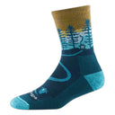 Darn Tough, Northwoods Micro Crew, Women's, Hiking Sock, Dark Teal, Angled view
