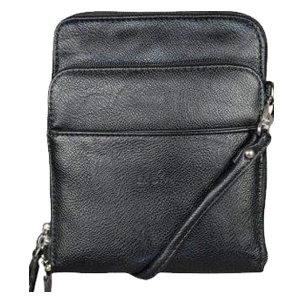 La Diva, 5249, Crossbody Bag, Black, Front view