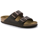 Birkenstock, Arizona Oiled Leather, Unisex, Sandal, Habana, Angled view