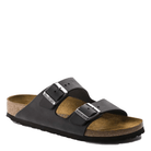 Birkenstock, Arizona, Unisex, Sandal, Black, Angled view