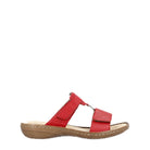 Rieker, 60885, Women's, Sandal, Red, Side view