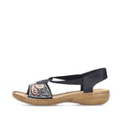 Rieker, Regina 608B4, Women's, Wedge Sandal, Black, Lifestyle image