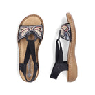 Rieker, Regina 608B4, Women's, Wedge Sandal, Black, Lifestyle image