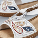 Rieker, Regina 608B4, Women's, Wedge Sandal, White, Lifestyle image