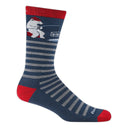 Darn Tough Men's Wild Life Crew Lightweight Cushion Lifestyle Sock Lake