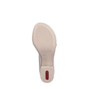 Shoetopia, Rieker, 64654-40, women’s sandal, silver, Sole view