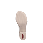 Shoetopia, Rieker, 64654-40, women’s sandal, silver, Sole view