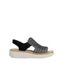 Shoetopia, Rieker 69276 women’s sandal, women, casual sandal, black, Right Side View