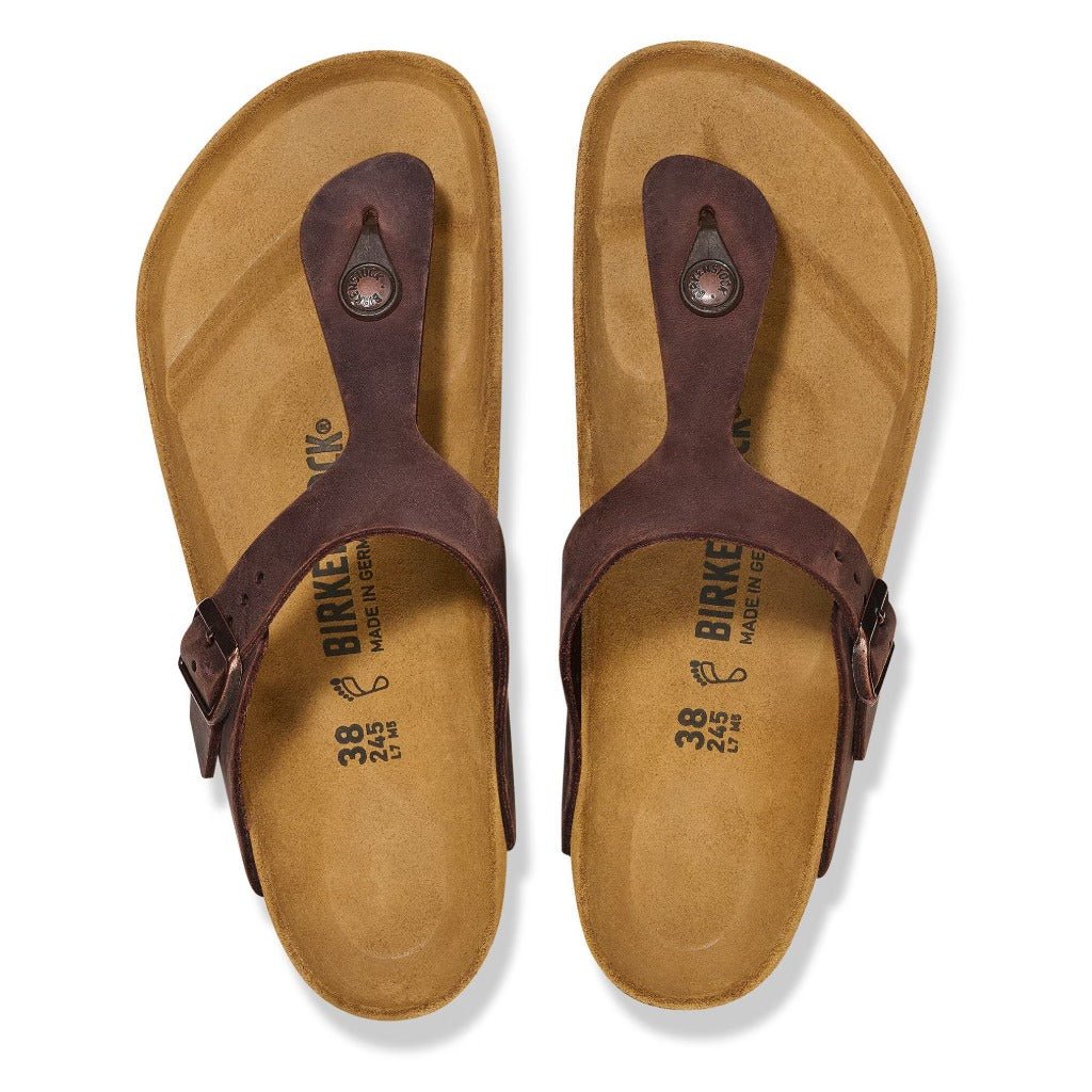 Birkenstock Gizeh Habana Oiled Leather, Regular Fit - Shoetopia Footwear